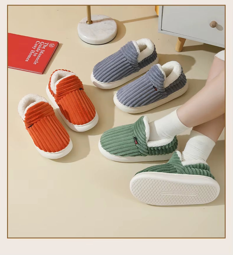 2025 Haute Qualité Nouvelle Semelle Épaisse Unisexe Taille Couple Pantoufles Femmes Chaussures En Coton Pour Adultes